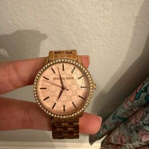 Michael Kors Pink and Gold Watch
